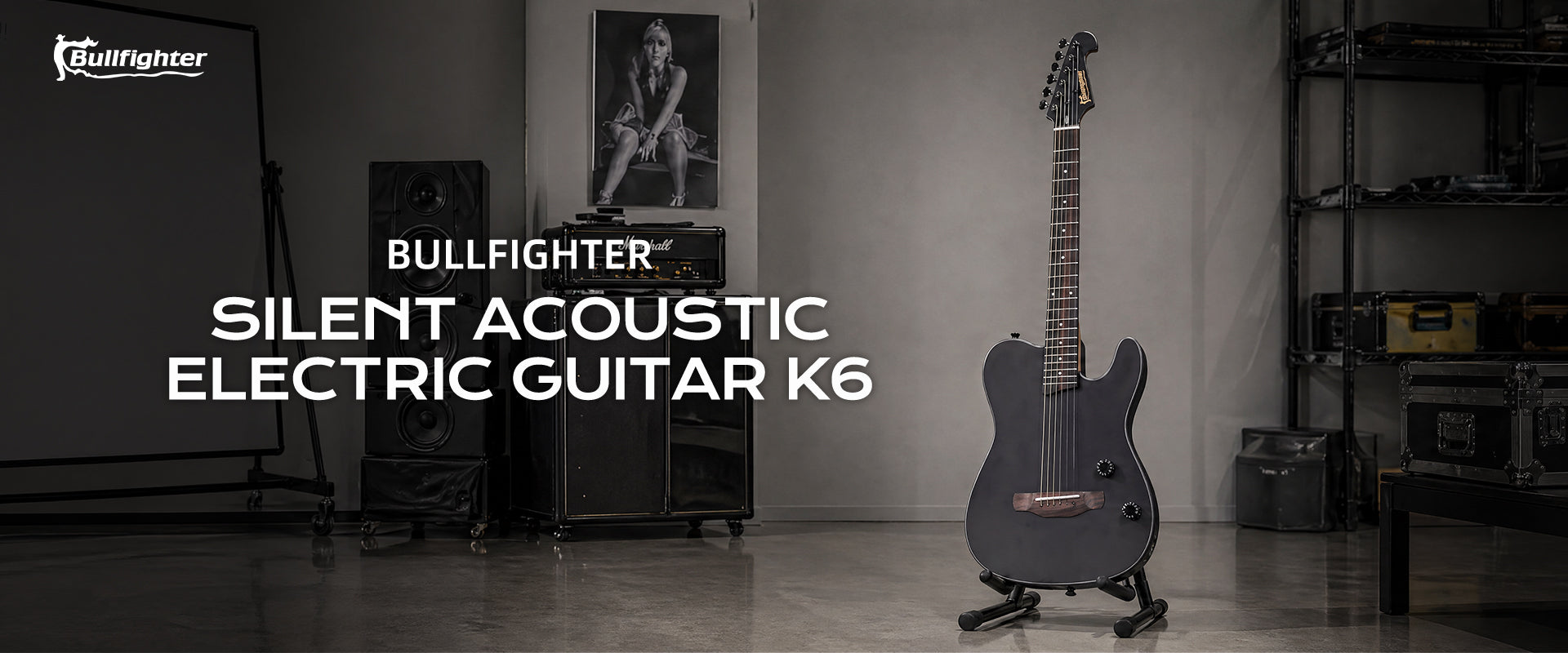 Bullfighter Silent Acoustic Electric Guitar K6