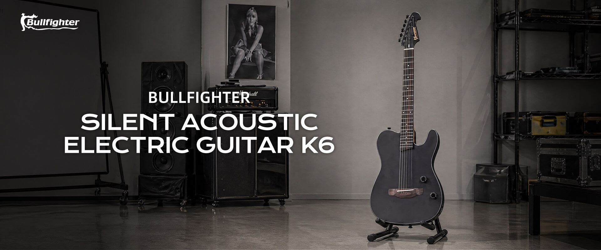 Bullfighter Silent Acoustic Electric Guitar K6