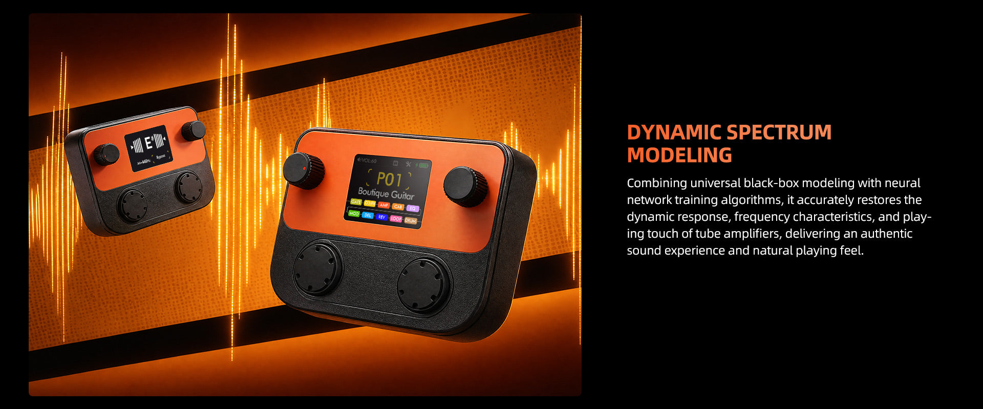 Bullfighter Stage GO: Dynamic Spectrum Modeling for true tube amp tone